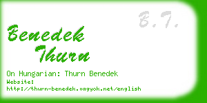 benedek thurn business card